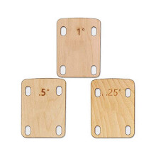 Bass Neck Shims compatible with Precision Jazz Bass, Solid Maple Wood 3 Pack, 0.25 0.5 1 Degree for Neck Angle Repair and Protection