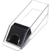 4-Deck Transparent Blackjack Dealing Shoe Poker Card Dealer, Holds 1-4 Standard Playing Card Decks for Home Casino Nights and Card Practice