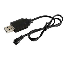 USB Charging Cable Replacement 3.7V SM-2P Forward Black Compatible with RC Cars, Remote Control Aircraft for Lithium Battery Charging