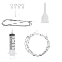 Fridge Drain Hole Cleaning Set 8 Pieces PVC Stainless Steel Compatible with Fridges Freezers Wine Cabinets Clog Removal Odour Elimination