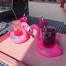 Floating Cup Holders 35 Pcs Inflatable Pool Drink Holders Swan Flamingo Unicorn for Pool Bath Tub Use