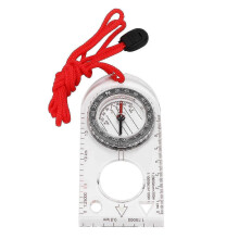 Portable Acrylic Compass for Hiking, Waterproof Orienteering Map Compass with Zoom Function for Outdoor Activities