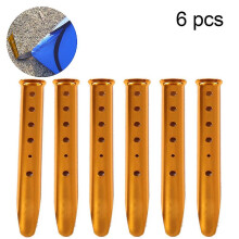 Aluminium Triangular Tent Pegs for Sand and Snow, 6-Pack, Bright Gold, 31cm