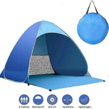 Pop-Up-Strandzelt mit Sonnenschutz für 1-3 Personen, UPF 50+ wasserdicht und winddicht für Camping
