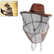 Outdoor Beekeeping Hat with Mosquito Veil, Anti-Bee Mesh Protector Cap for Fishing Camping