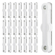 Permanent Magnets for Insect Screens, 22 Self-Adhesive White Plastic Strips, 7.8cm