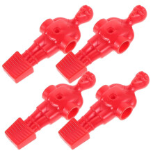 4 Pcs Red HIPS Lifelike Table Football Replacement Players with Interchangeable Arms Compatible with Standard Foosball Tables