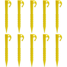 Heavy Duty Plastic Tent Pegs, 14.5cm Spiral Y-Design Ground Stakes for Camping Tents & Tarps