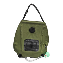 Solar Camping Shower Bag 20L Foldable PVC Portable with Hose for Outdoor Hiking