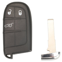 Key Shell Replacement compatible with Fiat 500, Uncut Blade, No Electronics, Case for Remote Repair