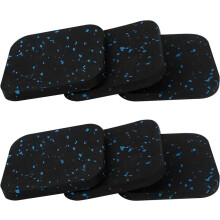 Rubber Shock-absorbing Mats, Set of 6, Floor Protection, Noise Reduction for Treadmills, Washing Machines