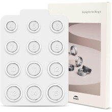 Smart Ring Sizing Kit Sizes 4-15 White Reusable Finger Measuring Tool Compatible with Smart Health Sleep Wearable Rings
