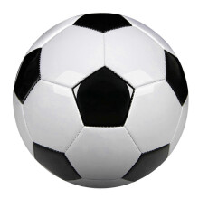 Size 5 Professional Training Black White PU Leather Football for Motor Skills Development All Weather Turf Park Beach Garden Use