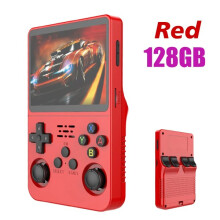 Console per videogiochi retrò R36S con sistema Linux open source, schermo IPS da 3,5", 15000 giochi classici precaricati, portatile.