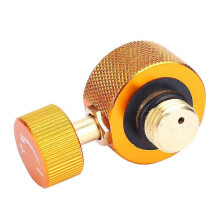 Adapter do zbiornika gazu, kompatybilny ze standardowymi kuchenkami kempingowymi Bliskiego Wschodu, miedziany, 5 x 3,5 cm