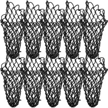 Billiard Pool Table Net Pockets 12 Pcs, Black Cotton Thread Replacements for Pool Table Billiard Ball Catching