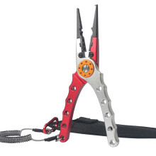 Fishing Pliers Aluminium Alloy Blue Silver 20cm Line Cutting Hook Removal Bottle Opening for Anglers Campers Outdoor Use