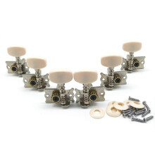 Guitar Tuning Peg Machine Heads 3L3R Silver Colour Metal with Heavy Duty Internal Gear Compatible with Acoustic and Classical Guitars