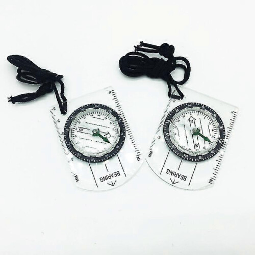 Professional Map Compass with Rotating Dial, Scale & Lanyard for Outdoor Navigation