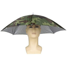 Umbrella Hat for Outdoor Activities, Folding Design, Elastic Headband, Sun and Rain Protection