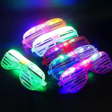 LED Party Glasses 10 Pack, 5 Colours Flashing Neon Light Up Rave Sunglasses for Festivals, Concerts, 80s Parties and Events