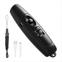 Electronic Whistle USB Rechargeable 120-150dB 3-Tone ABS with LED Light for Sports