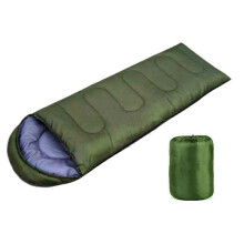 Envelope Sleeping Bag Army Green 210cm Polyester Cotton Fill for Camping Hiking