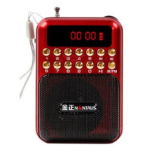 Rechargeable Pocket Radio with FM Tuner and Digital Music Playback via USB/TF Card
