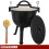 Enameled Cast Iron Cauldron 10L with Lid and Legs 7