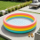 Inflatable Kids Pool, 114x25 cm, Rainbow, 3 Rings 7