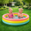 Inflatable Kids Pool, 114x25 cm, Rainbow, 3 Rings 8