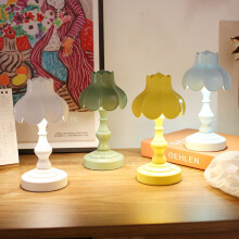 Lotusblad LED Natlampe 18 cm Plastik Genopladelig