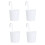 Set van 4 metalen hangende bloememmers 1