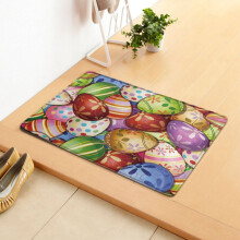 Tapis de porte Lapin de Pâques 60 x 40 cm Polyester Intérieur/Extérieur