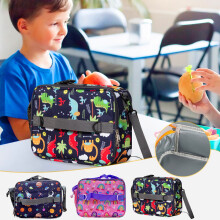 Sac à lunch isotherme Oxford pour enfants et adultes, 27 x 22 x 11 cm