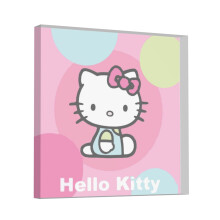 Kwadratowa tabliczka akrylowa Hello Kitty z inspirującym cytatem