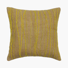 HomeCentric kussensloop met ritssluiting, geel, 14x14 inch, verpakking van 2
