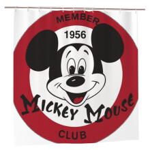 Mickey egér zuhanyfüggöny, poliészter, 12 akasztós