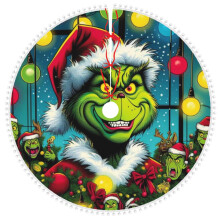 Vianočná sukňa Grinch s brmbolcom, 36 palcov