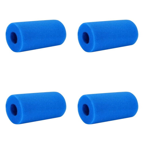 Herbruikbare zwembadfilter spons 20x10cm blauw