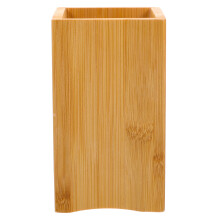 Suport pentru bețișoare din bambus cu orificiu de scurgere, 15x8.5x8.5cm