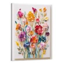 Tableau mural floral sur toile 40 x 50 cm