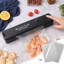 Machine de mise sous vide Viflosae, noire, thermoscellage 12 pouces, 60 kPa
