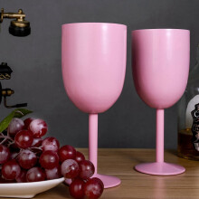 Lot de 2 verres à vin isothermes roses en acier inoxydable