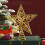 Étoile de Noël dorée à 5 branches avec lumières 1
