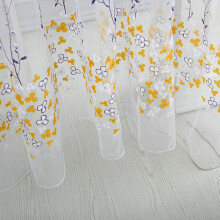 Cortina de tule transparente com estampa de borboletas (1 painel)