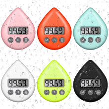 Paquete de 6 temporizadores de ducha digitales impermeables con imán