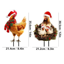 6pcs 6cm Black & Red Plaid Christmas Ornaments with Pine