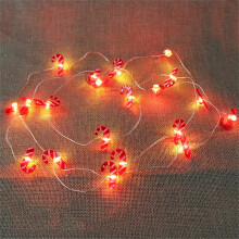 Guirlande lumineuse à 20 LED en forme de flocons de neige, 2 m, alimentée par piles