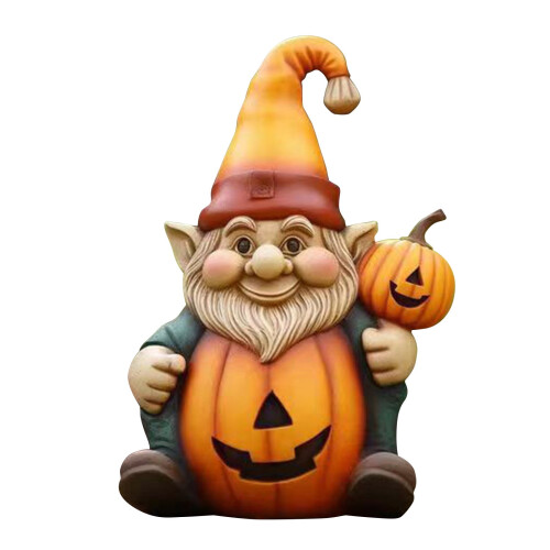 Άγαλμα Gnome Κολοκύθας Ρητίνη με Φως 1 τεμ.
